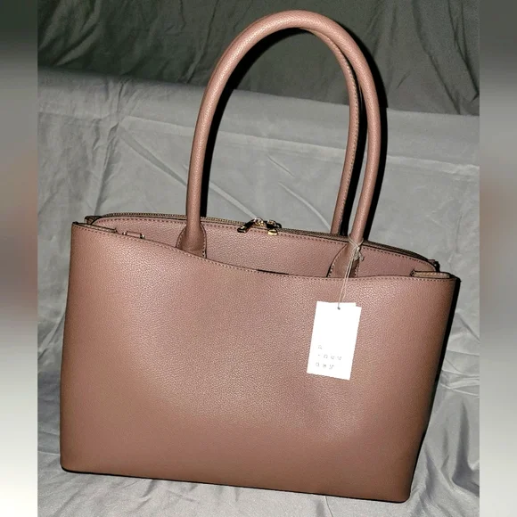 ***SOLD ON MERCARI***👜👜NWT Women's Work Tote Dark Taupe Handbag 👜 👜 - Picture 9 of 9